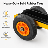 300KG Heavy-Duty 4-Wheel Stone Slab Dolly Cart with Solid Rubber Tires & Locking Casters