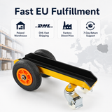 300KG Heavy-Duty 4-Wheel Stone Slab Dolly Cart with Solid Rubber Tires & Locking Casters
