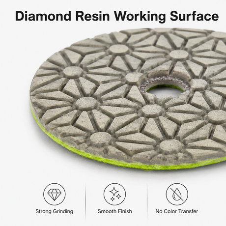 Wet Use 3 Step 4 Inch Diamond Polishing Pads for Granite Marble Quartz Concrete Terrazzo