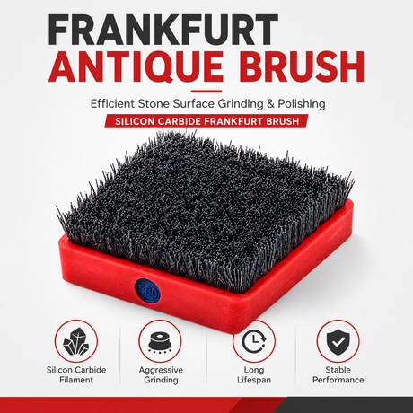 Silicon Carbide Frankfurt Brush for Antique Stone Finish - product detail view