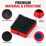Silicon Carbide Frankfurt Brush for Antique Stone Finish - working surface view