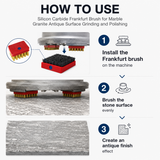 Silicon Carbide Frankfurt Brush for Antique Stone Finish - application presentation
