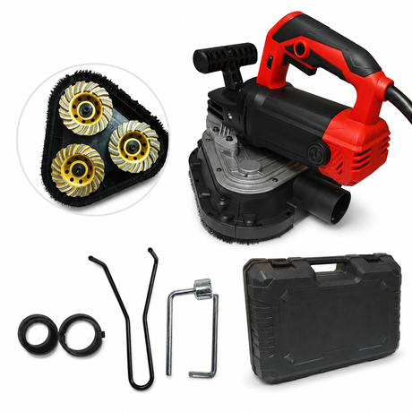 GS-8180 concrete grinder with carrying case and hand tools