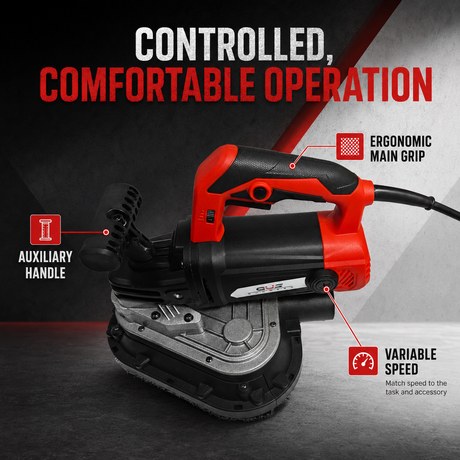 GS-8180 auxiliary handle and variable speed controls