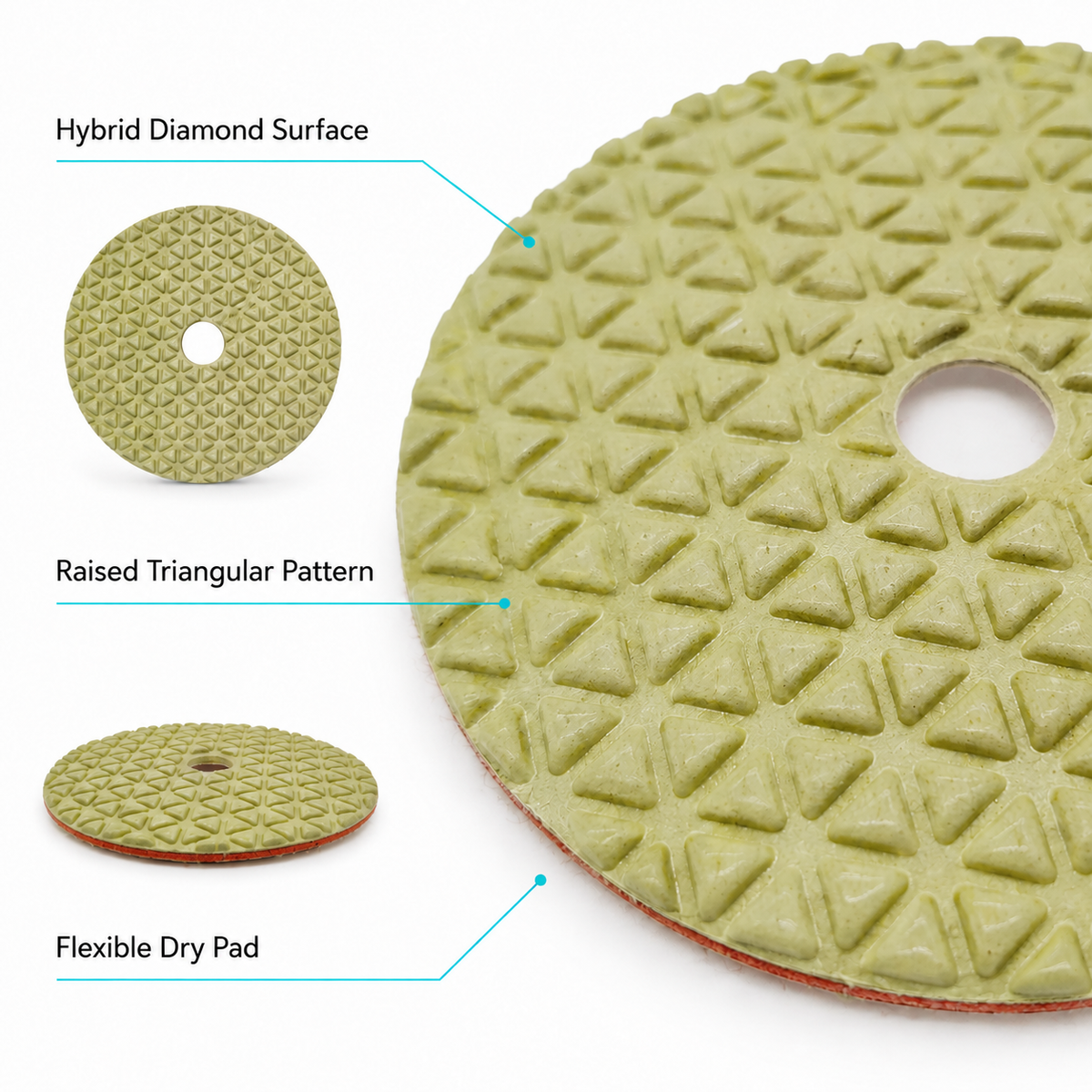 4 Inch 5-Step Dry Diamond Polishing Pad Set