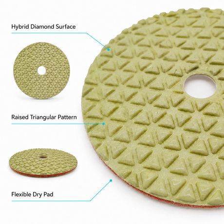4 Inch 5-Step Dry Diamond Polishing Pad Set