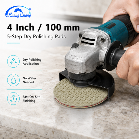 4 Inch 5-Step Dry Diamond Polishing Pad Set