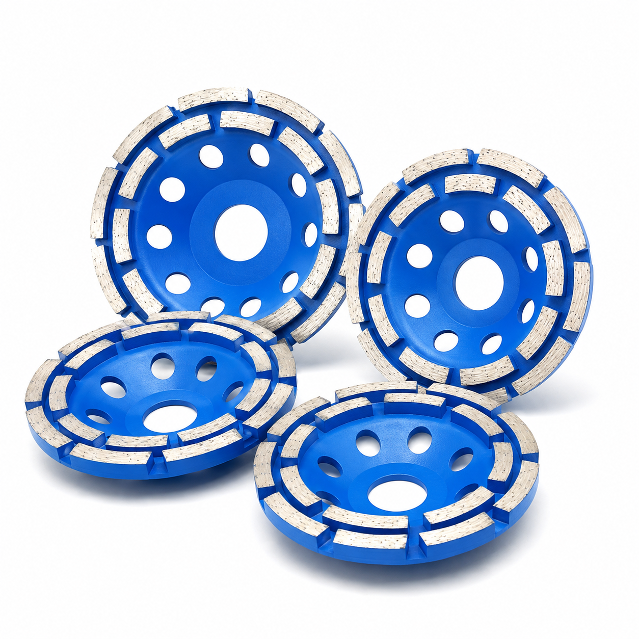 Convex Double Row Diamond Cup Grinding Wheel Disc for Granite Marble Quartz Concrete