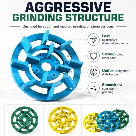 Metal Bond Diamond Grinding Disc for Marble & Granite | 150–250mm