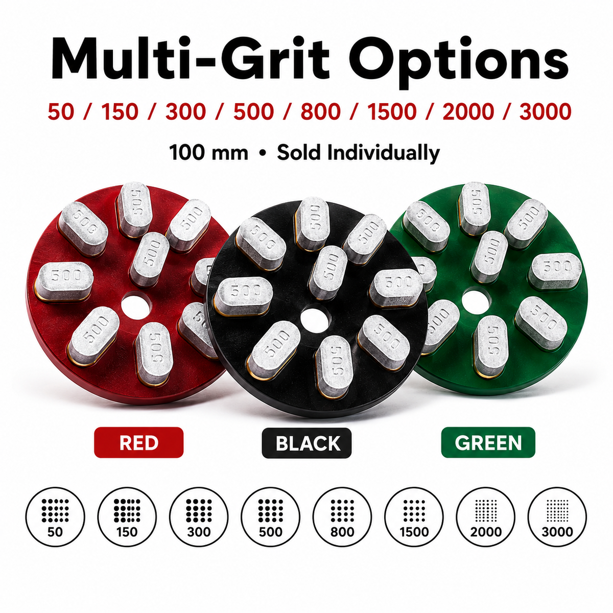 100mm Resin Bond Diamond Grinding Disc for Granite & Marble | 50-3000 Grit