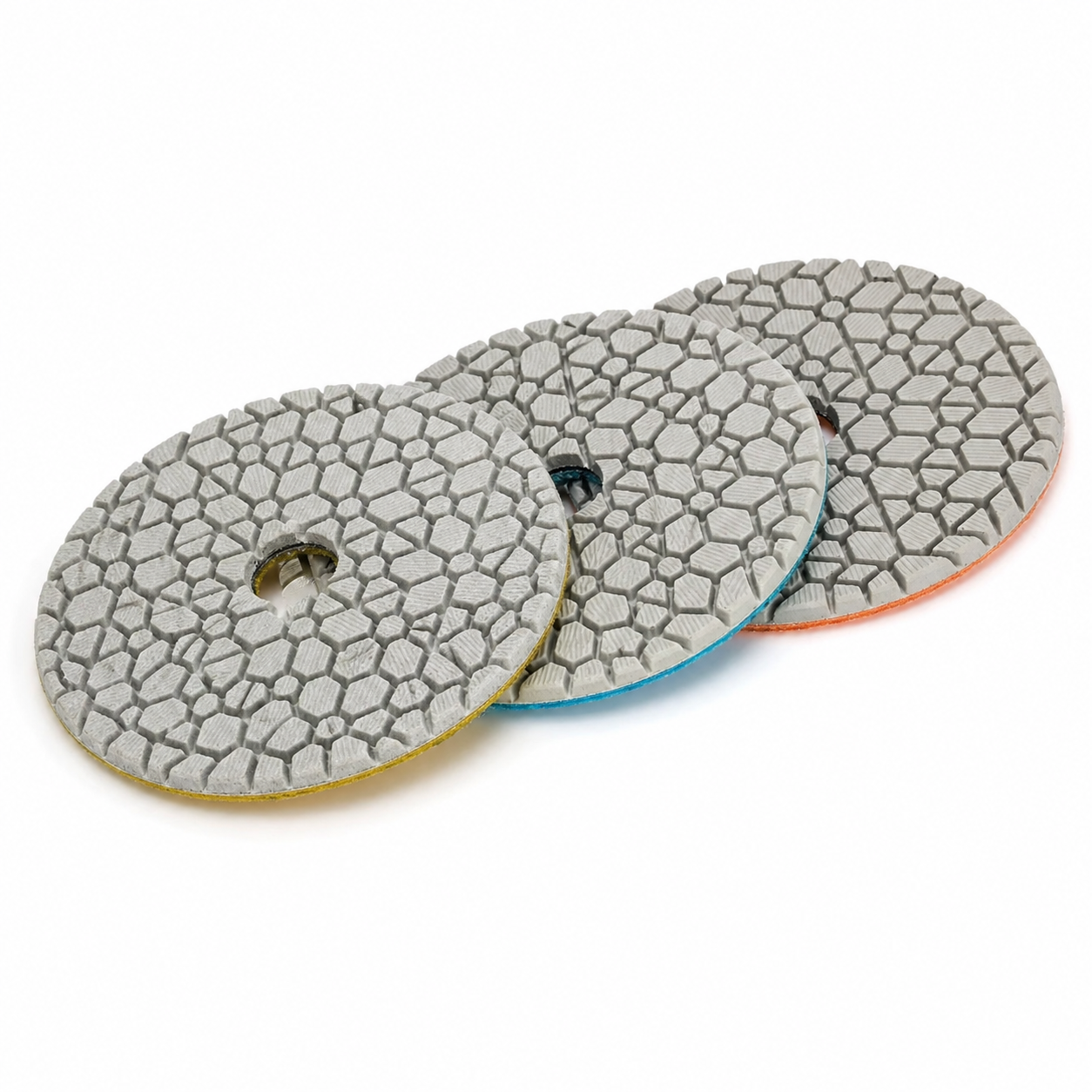 4 Inch 3-Step Diamond Polishing Pads for Concrete, Marble and Quartz