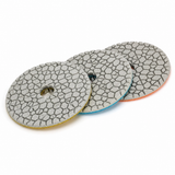 4 Inch 3-Step Diamond Polishing Pads for Concrete, Marble and Quartz