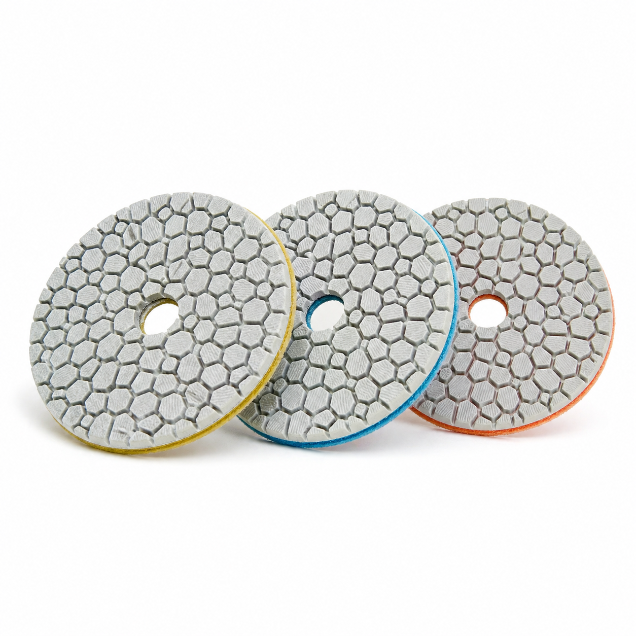 4 Inch 3-Step Diamond Polishing Pads for Concrete, Marble and Quartz