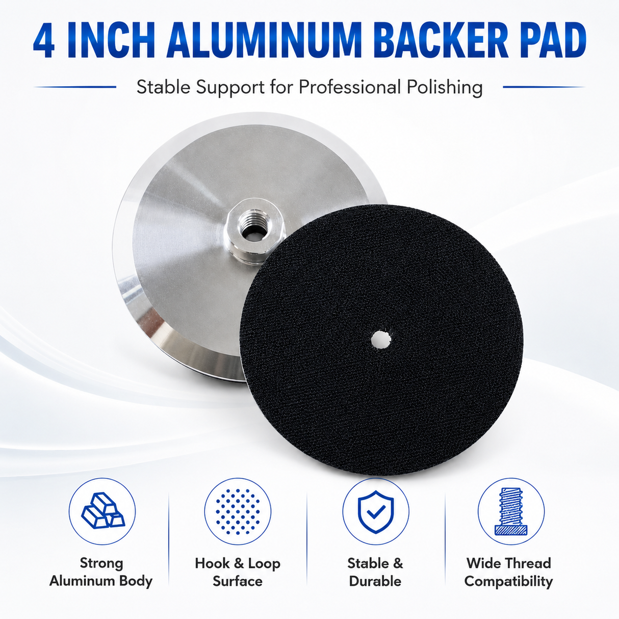 4 inch aluminum backer pad product overview
