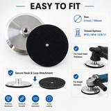 100mm aluminum backer pad fit and attachment overview