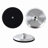 Front side and profile views of aluminum backer pad