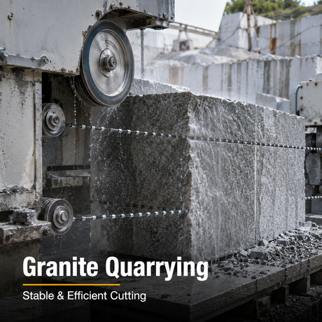11.5mm Diamond Wire Saw Rope for Granite Quarrying, Stone Dressing & Concrete Block Cutting