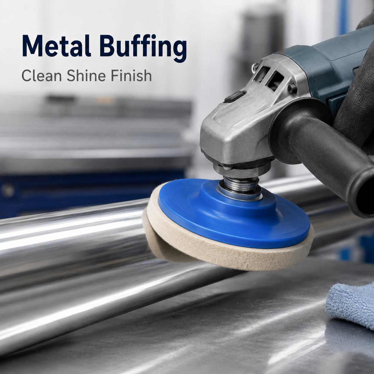 100mm Wool Felt Buffing Pad with ABS Snail Lock Backing for Marble, Glass, Metal & Stainless Steel Polishing