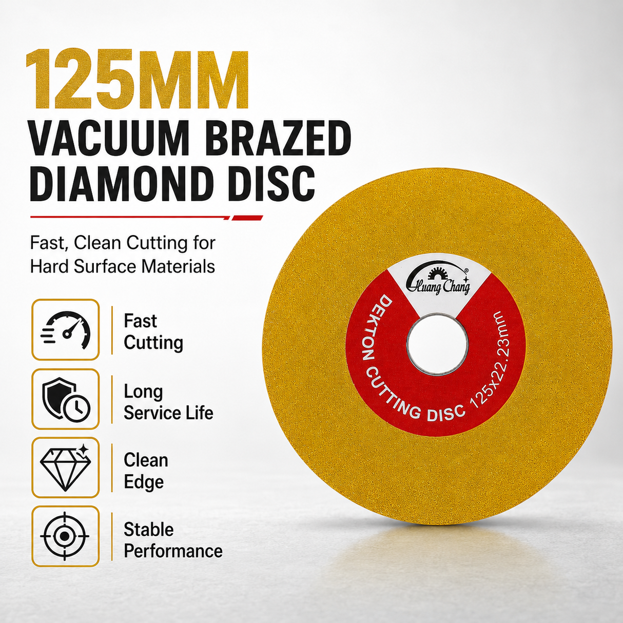 125mm Vacuum Brazed Diamond Cutting Disc for Dekton, Porcelain Tile, Marble & Granite
