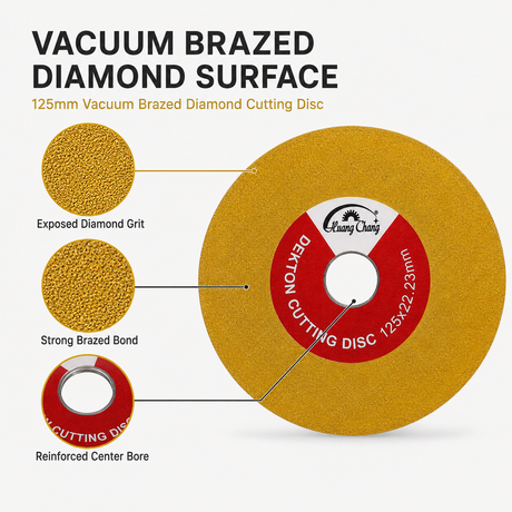 125mm Vacuum Brazed Diamond Cutting Disc for Dekton, Porcelain Tile, Marble & Granite