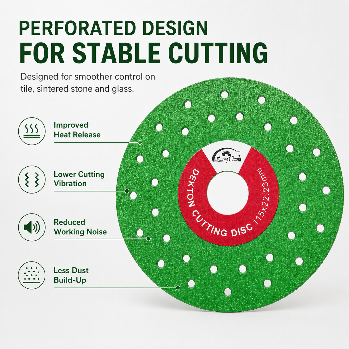 115mm/125mm Ultra-Thin Diamond Cutting Disc for Tile & Glass | HUANG CHANG