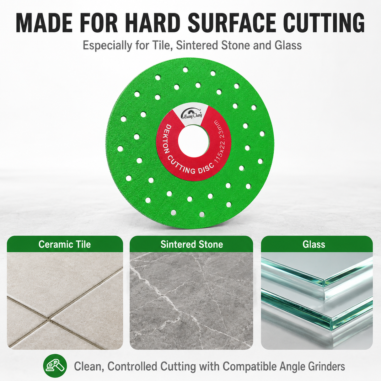 115mm/125mm Ultra-Thin Diamond Cutting Disc for Tile & Glass | HUANG CHANG