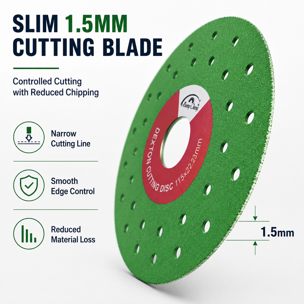 115mm/125mm Ultra-Thin Diamond Cutting Disc for Tile & Glass | HUANG CHANG