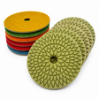 Stacked 4 inch seven-step diamond wet polishing pads