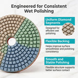 Wet Diamond Polishing Pads for Granite, Marble and Quartz, 50-3000 Grit