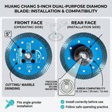 Huang Chang Blau 5" Diamantblatt zum Schneiden und Schleifen von Granit