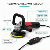 1200W Wet Polisher, M14, 100mm Backing Plate