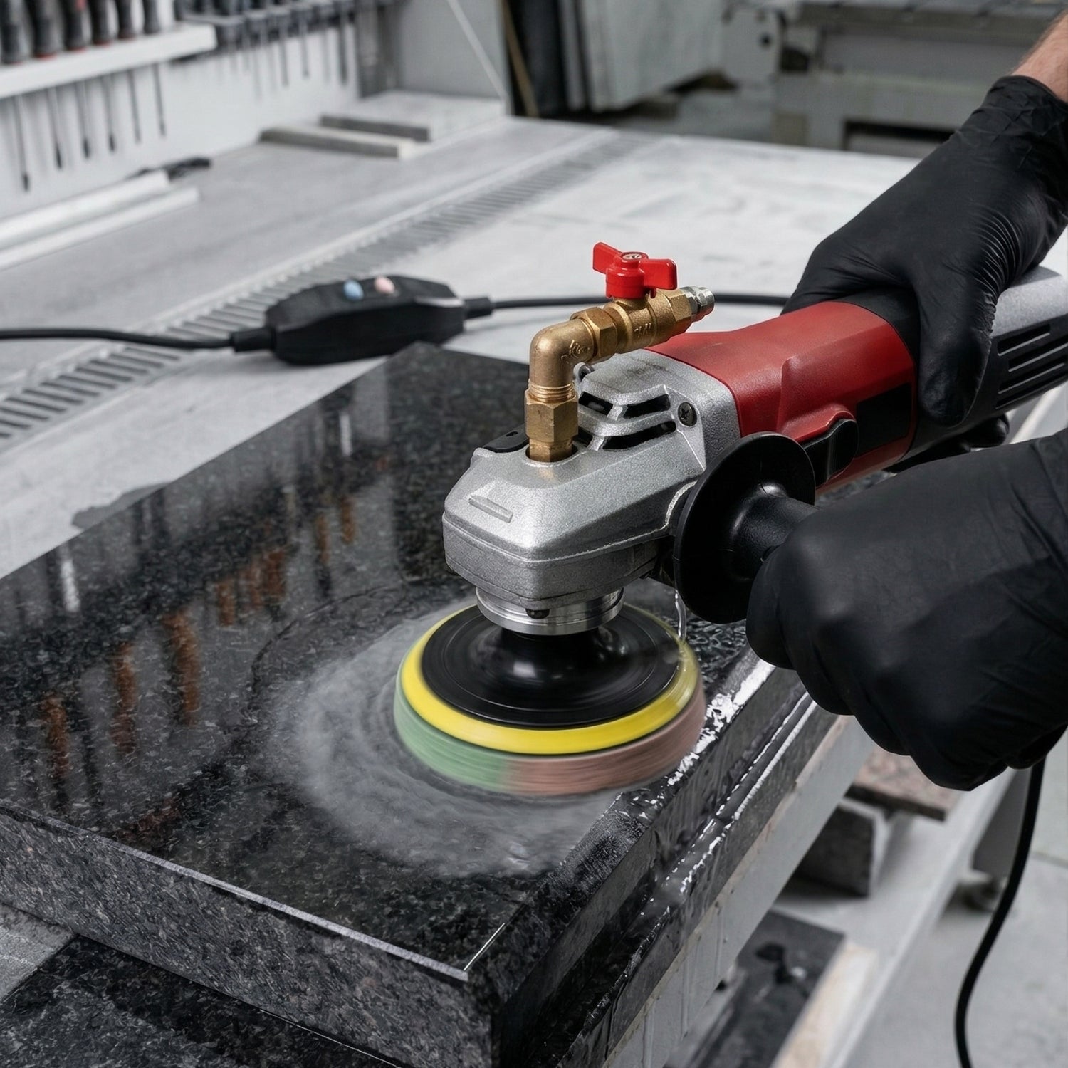 1200W Wet Polisher, M14, 100mm Backing Plate