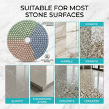 Wet Diamond Polishing Pads for Granite, Marble and Quartz, 50-3000 Grit