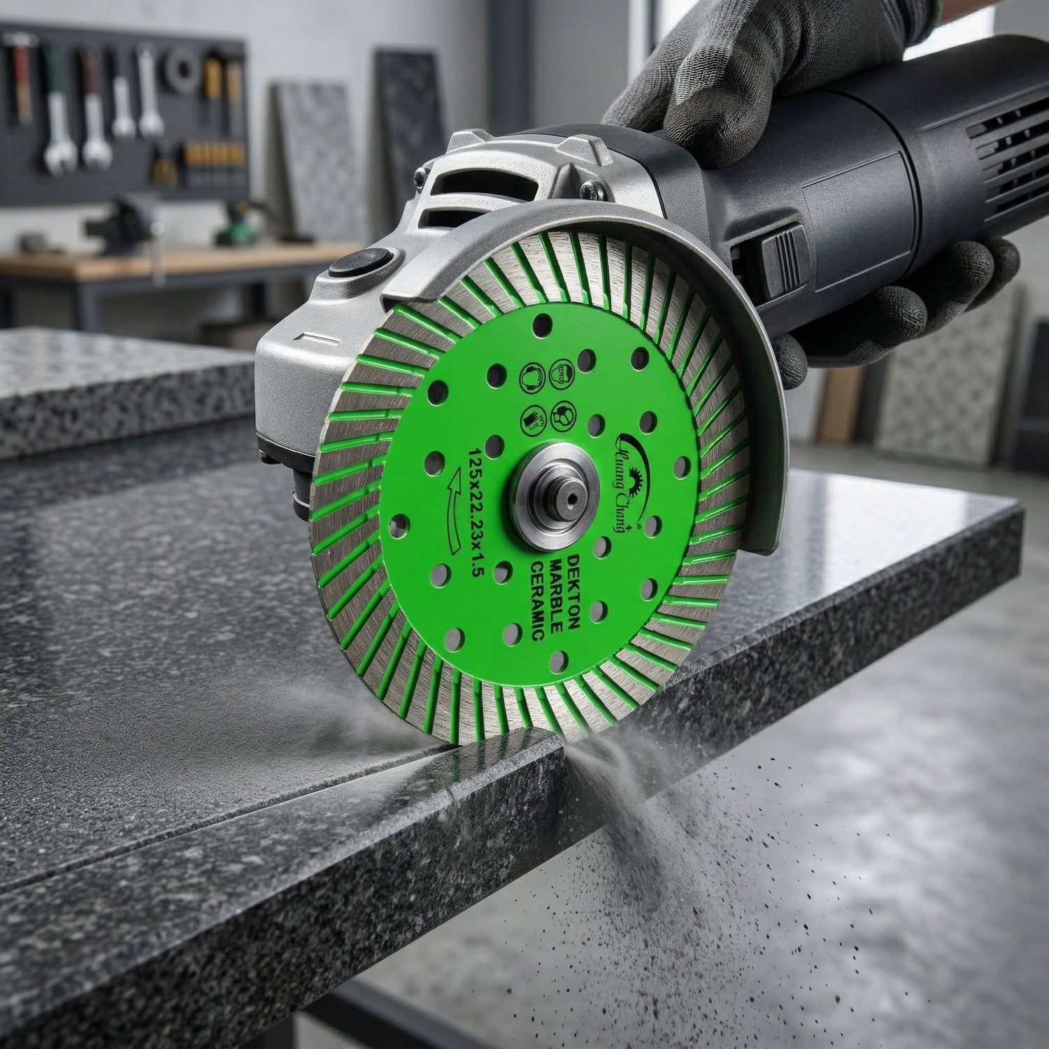 Huang Chang 5" Green Diamond Blade for Granite