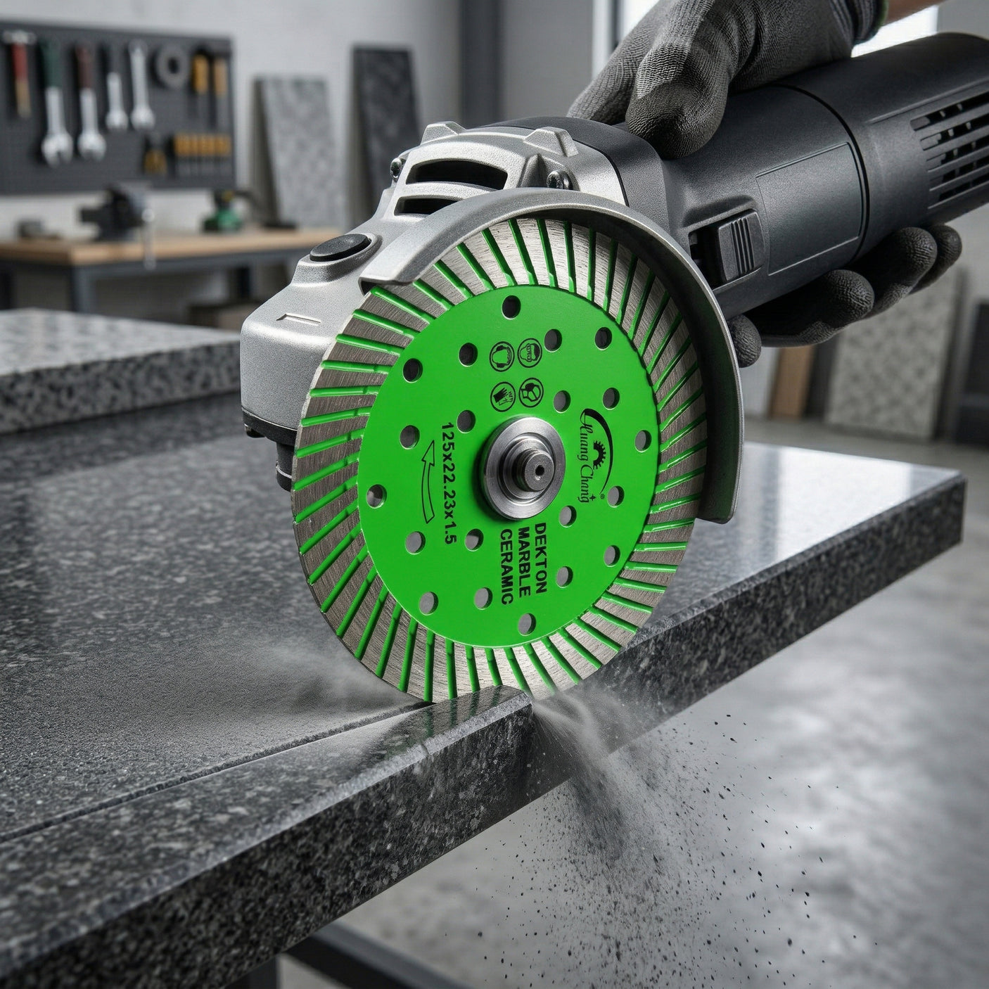 Huang Chang 5" Green Diamond Blade for Granite