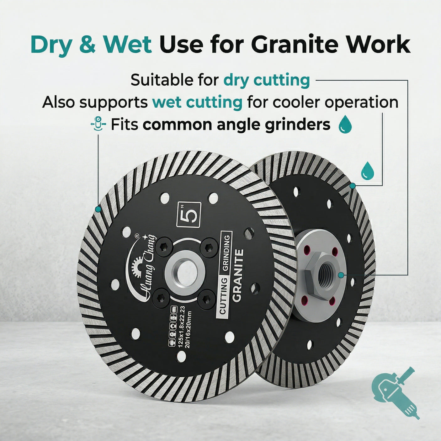 5" 125mm Turbo Diamond Blade for Granite