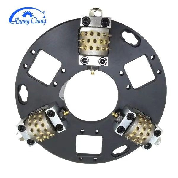 270mm diamond bush hammered plate with 3 rollers cutting disc for grinders