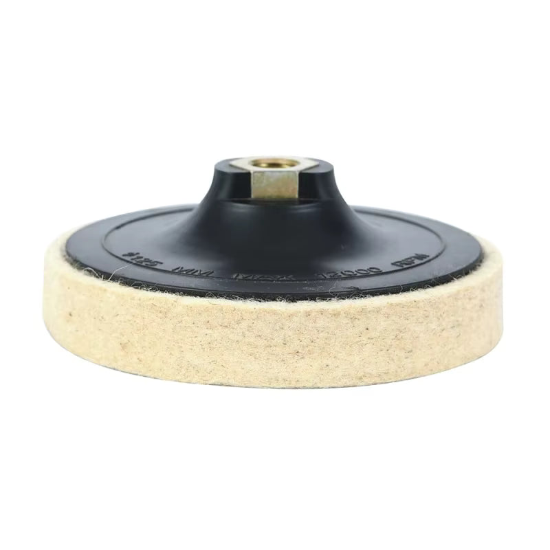 Felt polishing wheel low side profile