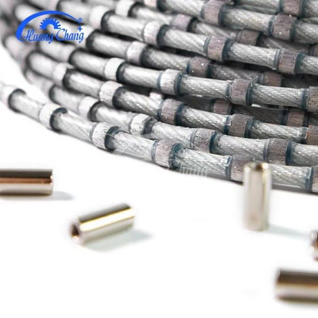 D9mm Electroplated Plastic Diamond Wire Saw 37 Beads Per Meter Wire Saw