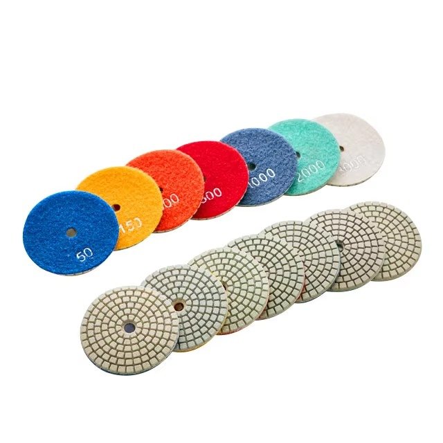 3-4 inch Wet Polishing Pad Dry diamond polishing pad Flexible grinding disc for granite, marble, floor polishing