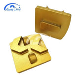Huangchang Diamond Pcd Pads with 2 arrow shaped Pcd Tool Plate Metal Diamond Grinding Shoes for Epoxy Glue Coating Removal