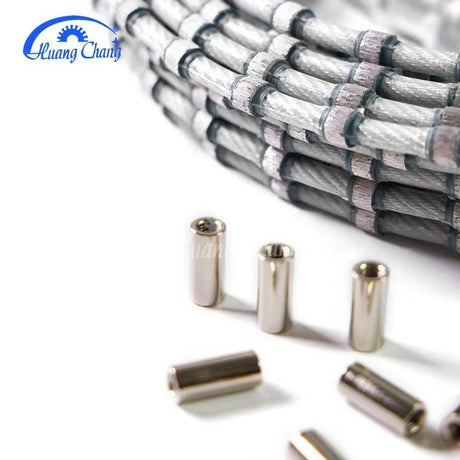 D9mm Electroplated Plastic Diamond Wire Saw 37 Beads Per Meter Wire Saw