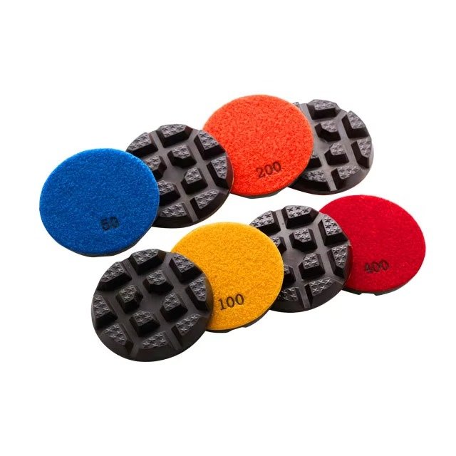 4IN Diamond Floor Polishing Dry Polishing Pads Customizable OEM Concrete Grinding and Sanding Buff Grit Backing Pads Circular