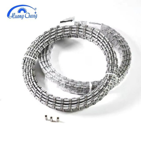 D9mm Electroplated Plastic Diamond Wire Saw 37 Beads Per Meter Wire Saw