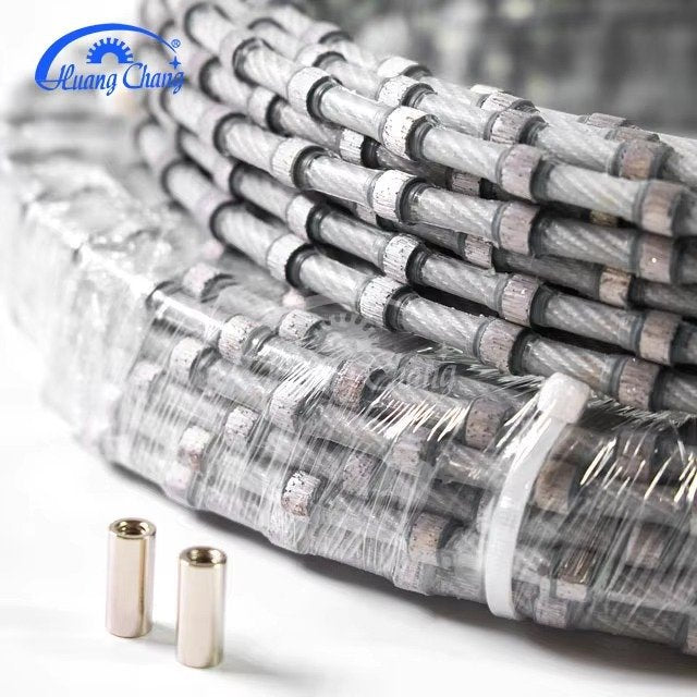 D9mm Electroplated Plastic Diamond Wire Saw 37 Beads Per Meter Wire Saw