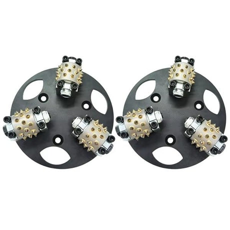 diamond grinder bush hammered plate with 3 rollers abrasive cutting disc outillage