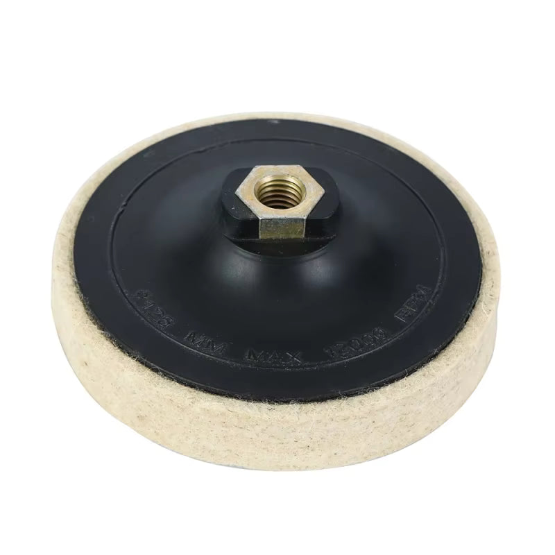 Felt polishing wheel front and rear structure view