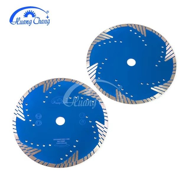 Huangchang M14 Кръгъл турбо триъгълен волнистист алален режщ диск за гранит