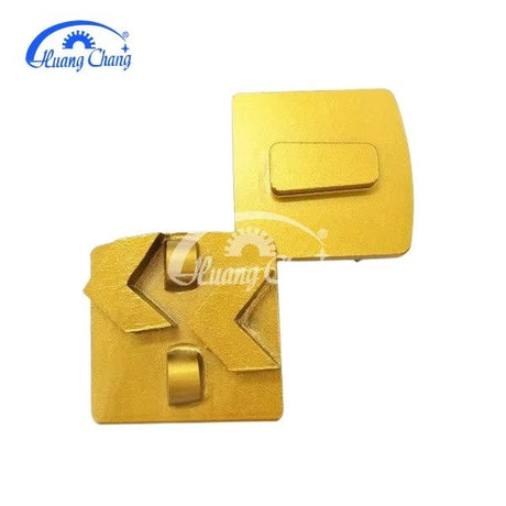 Huangchang Diamond Pcd Pads with 2 arrow shaped Pcd Tool Plate Metal Diamond Grinding Shoes for Epoxy Glue Coating Removal