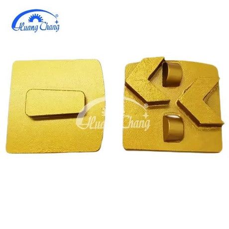Huangchang Diamond Pcd Pads with 2 arrow shaped Pcd Tool Plate Metal Diamond Grinding Shoes for Epoxy Glue Coating Removal
